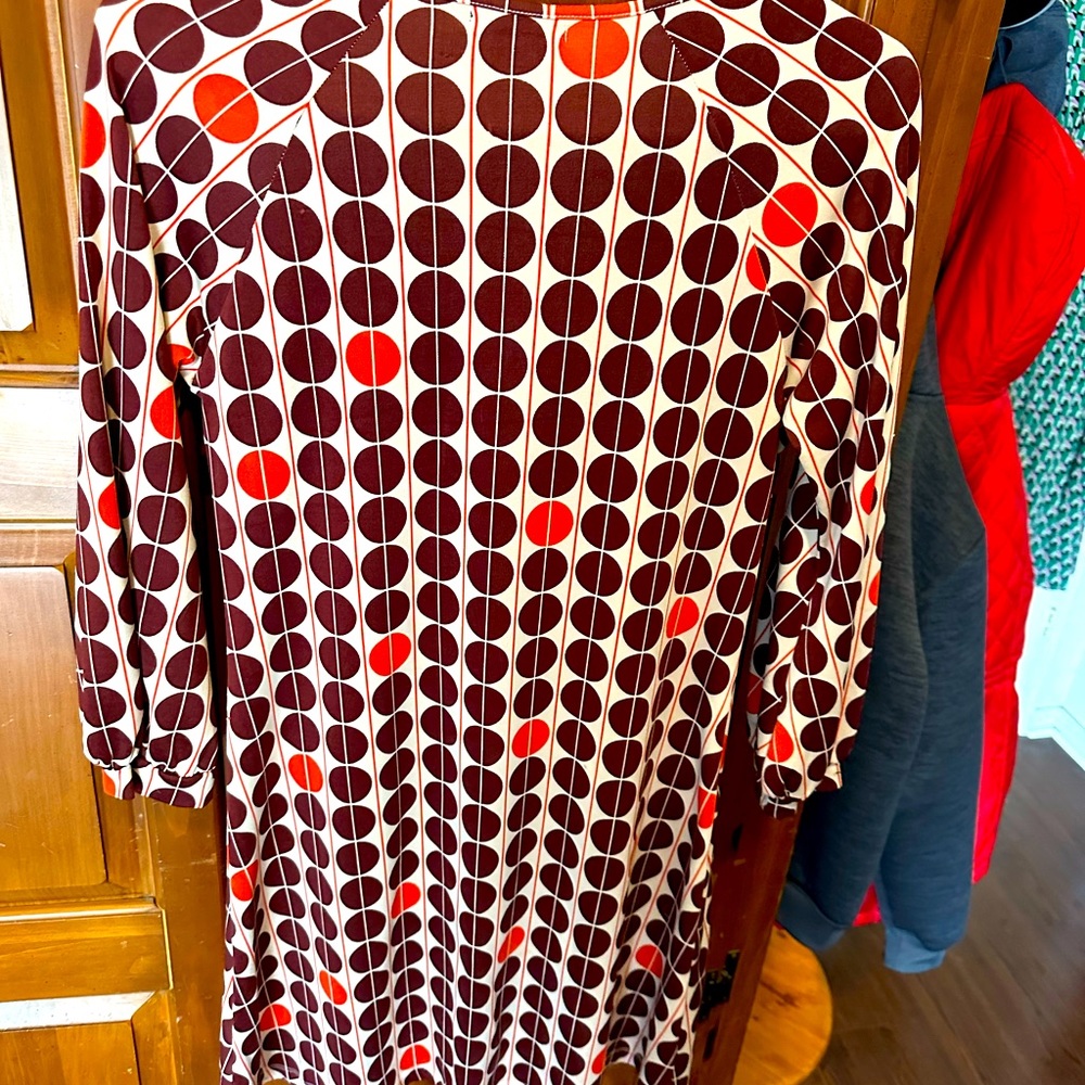 BCBG MaxAzria small geometric swing dress, retro.